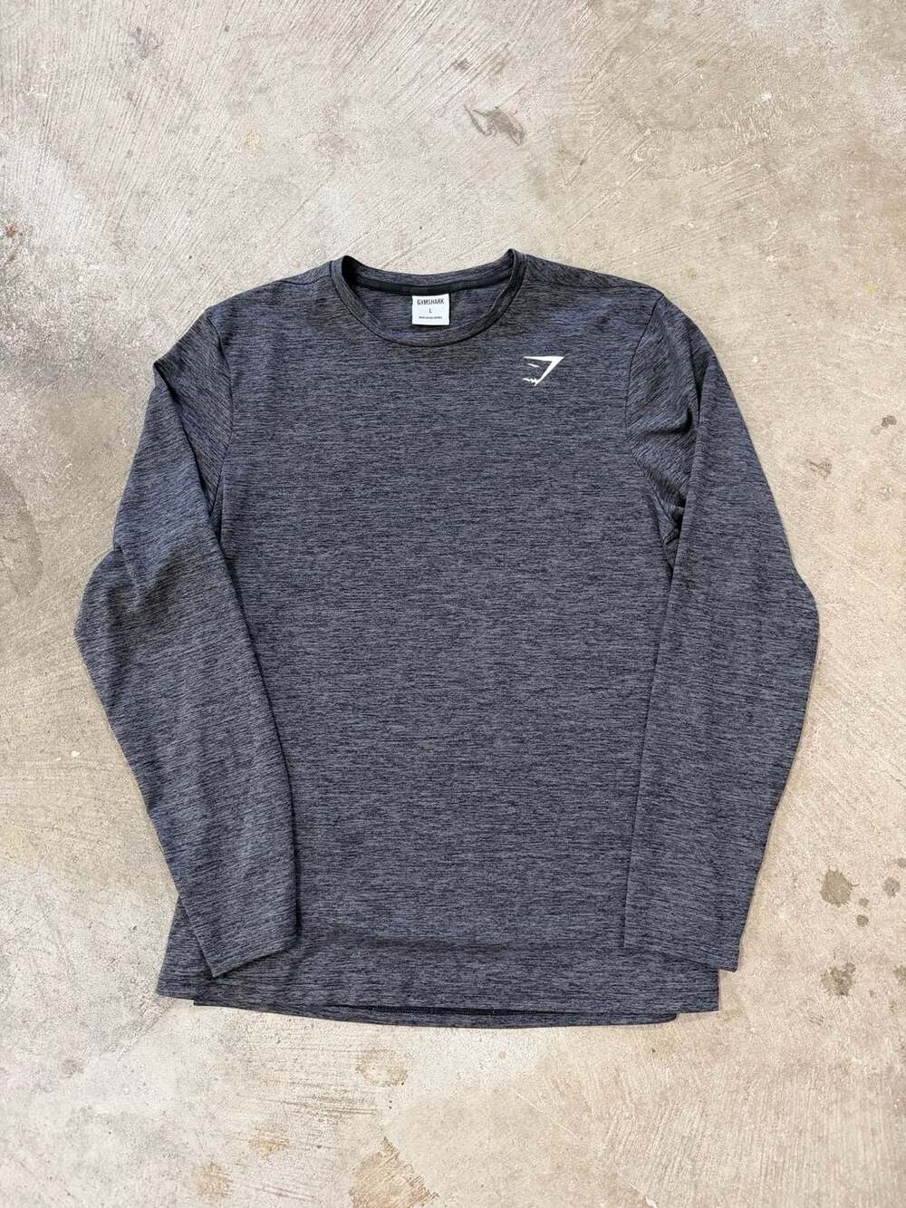 Gymshark Arrival Long Sleeve T-Shirt Size L Gray Marl